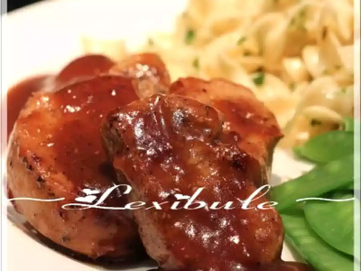 Médaillons de porc, sauce au jus de pomme