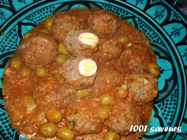 Medgoug Boulettes De Viande Farcies Aux Oeufs Durs En Sauce