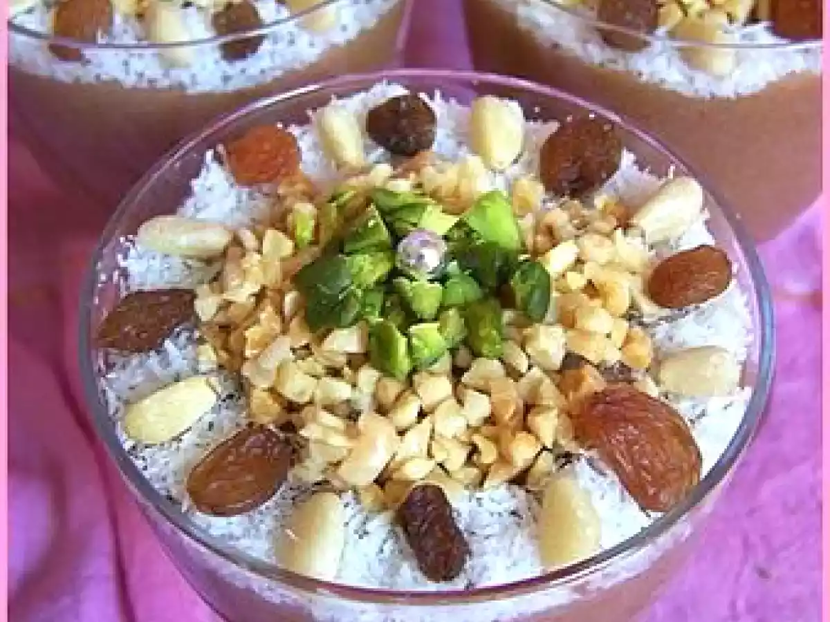 Meghli / Moughli, entremet libanais au riz et aux épices