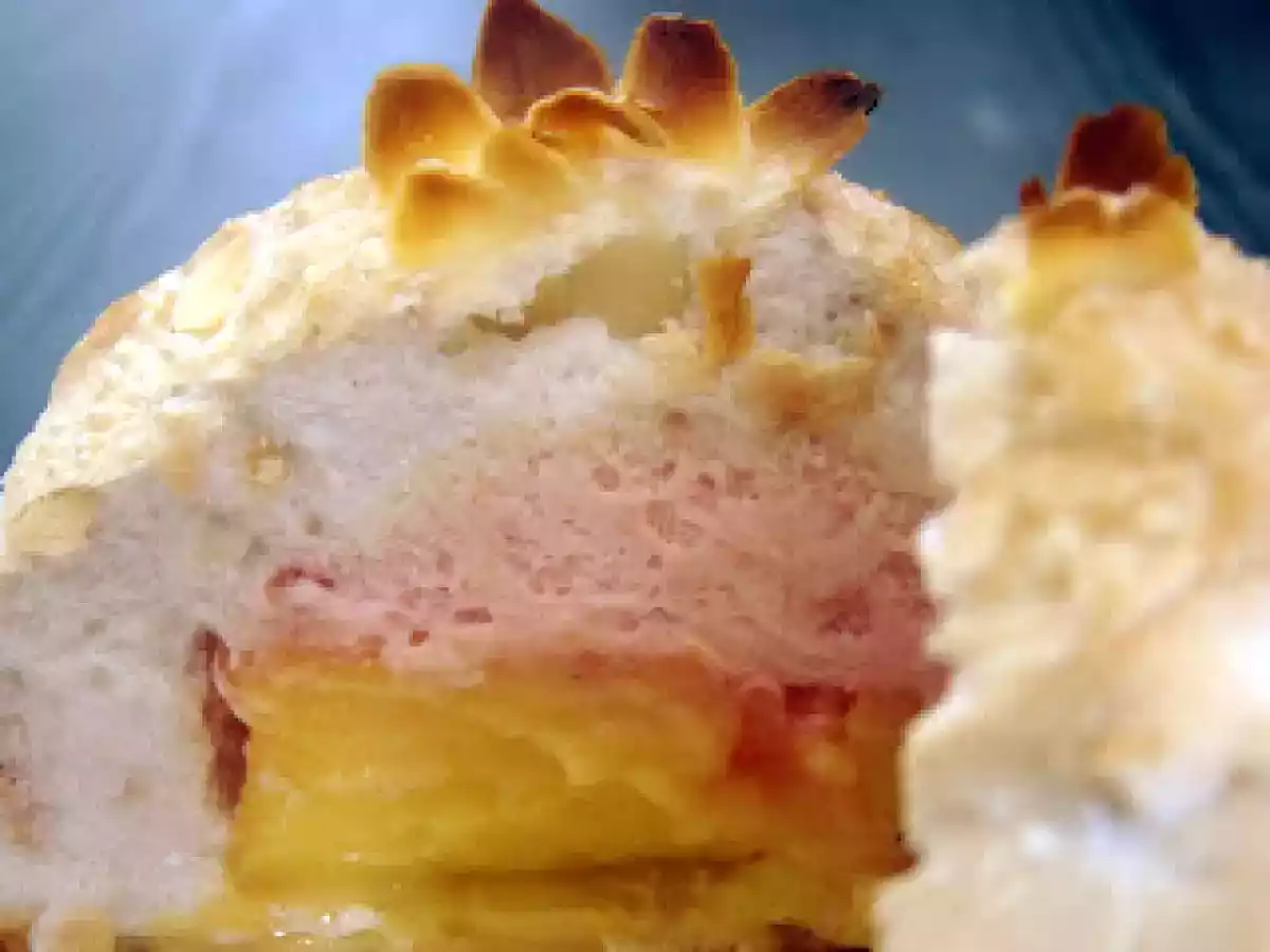 Meringue au coeur de citron et framboise.... - photo 3