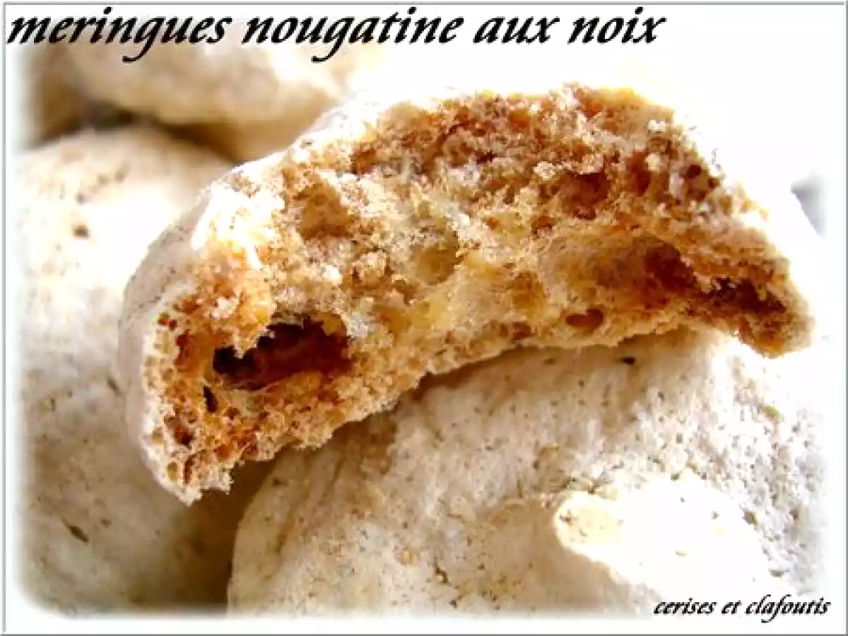 MERINGUES à LA NOUGATINE AUX NOIX - photo 2