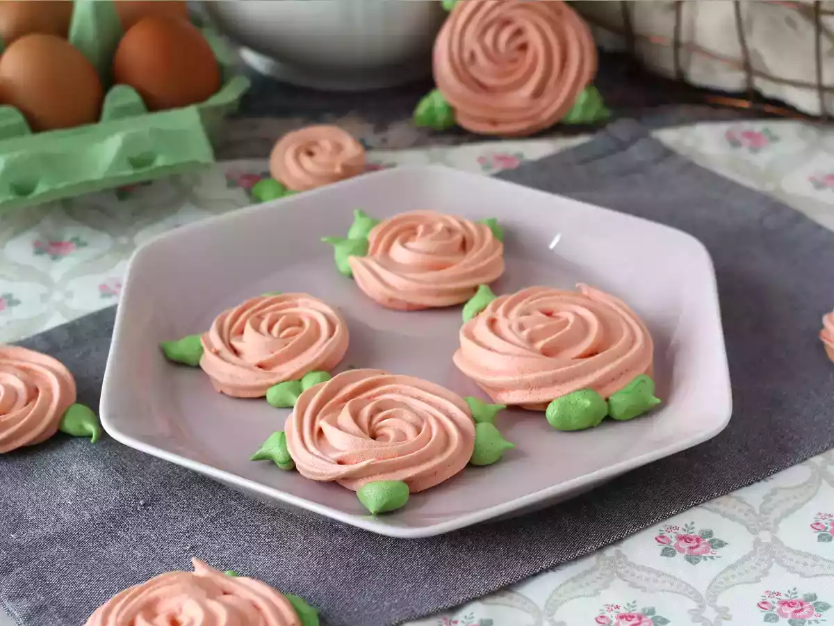 Meringues en forme de roses trop mignonnes!