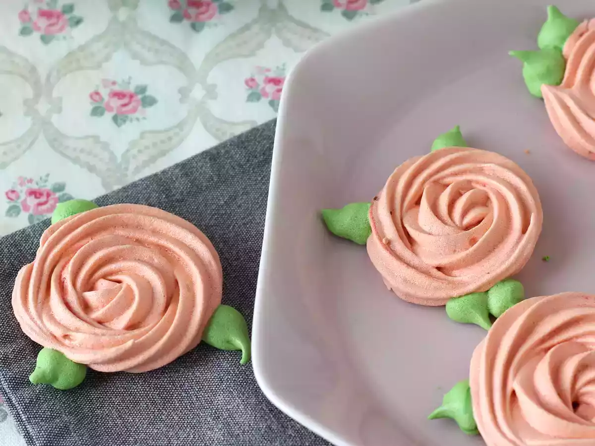 Meringues en forme de roses trop mignonnes! - photo 6