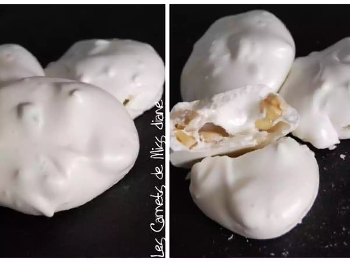 Meringues suisses aux amandes et noisettes, sans gluten