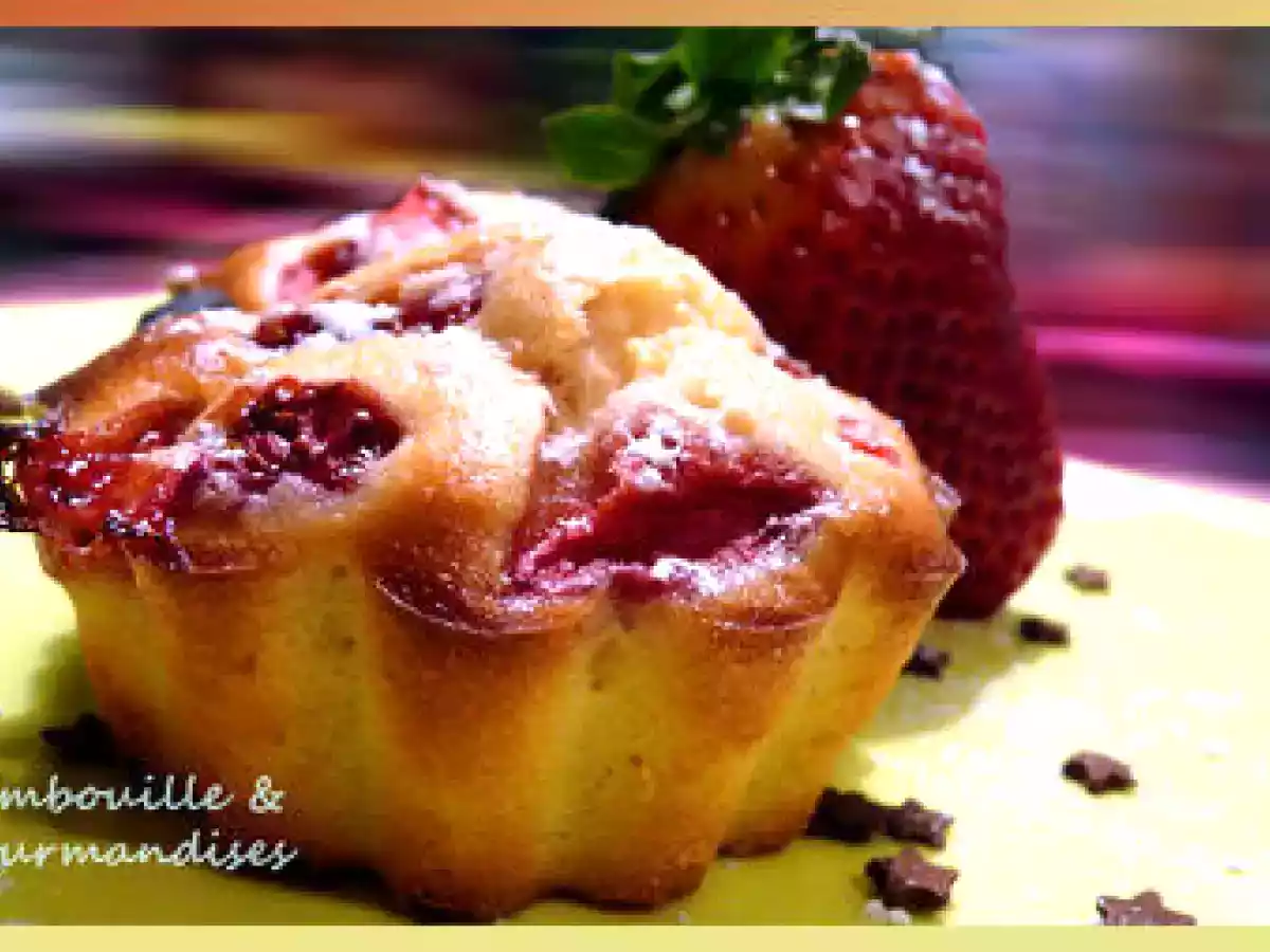 Merveilleux petits gateaux vanille-fraise!