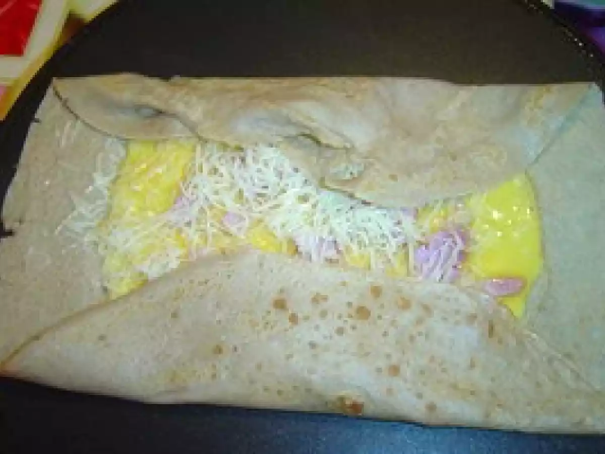 Mes crépes salées !!!!!!!!!!!jambon fromage oeufs!!