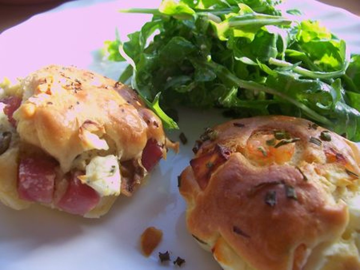 Mes premiers muffins salés crevettesfeta et jambonolives Recette