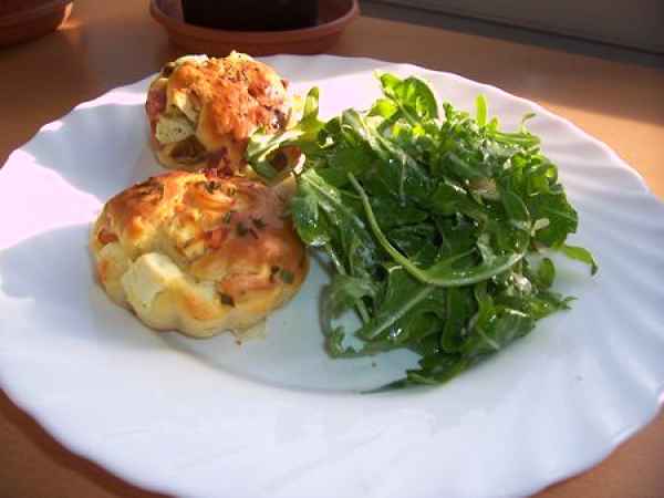 Mes Premiers Muffins Sales Crevettes Feta Et Jambon Olives