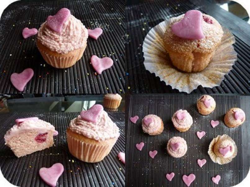 Mes Valentine's cupcakes ou mes cupcakes biscuits roses et framboises, photo 2