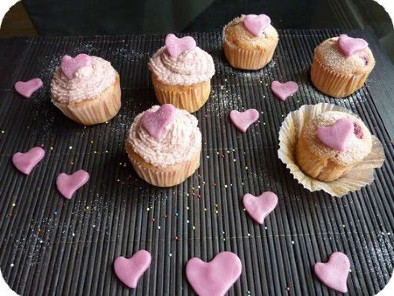 Mes Valentine's cupcakes ou mes cupcakes biscuits roses et framboises, photo 4