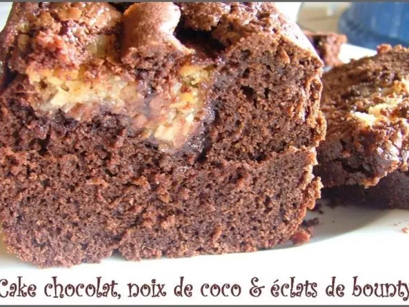 Mi cake, mi bonbon.... Cake au chocolat fourré Bounty - photo 3