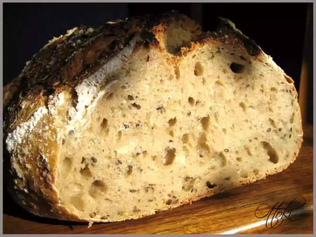 Miche céréales au levain au KitchenAid