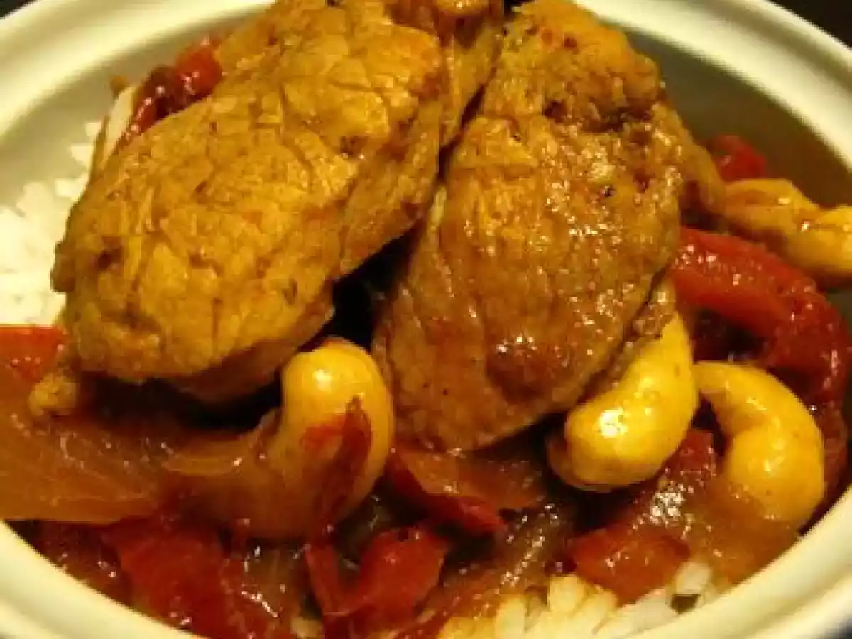 Mignon de porc miellé aux poivrons et noix de cajou - photo 3