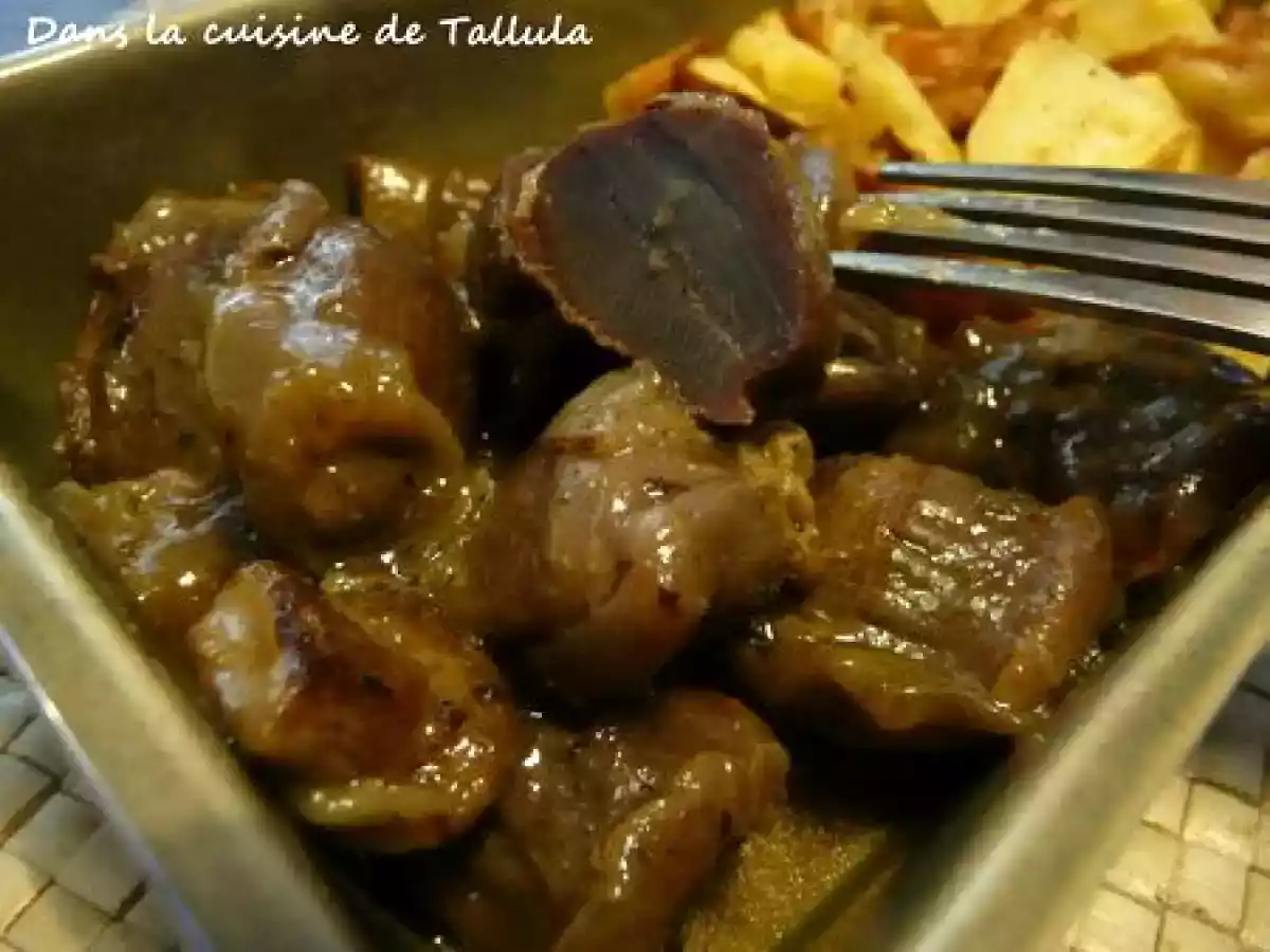 Mijoté de gésiers de canard au cumin