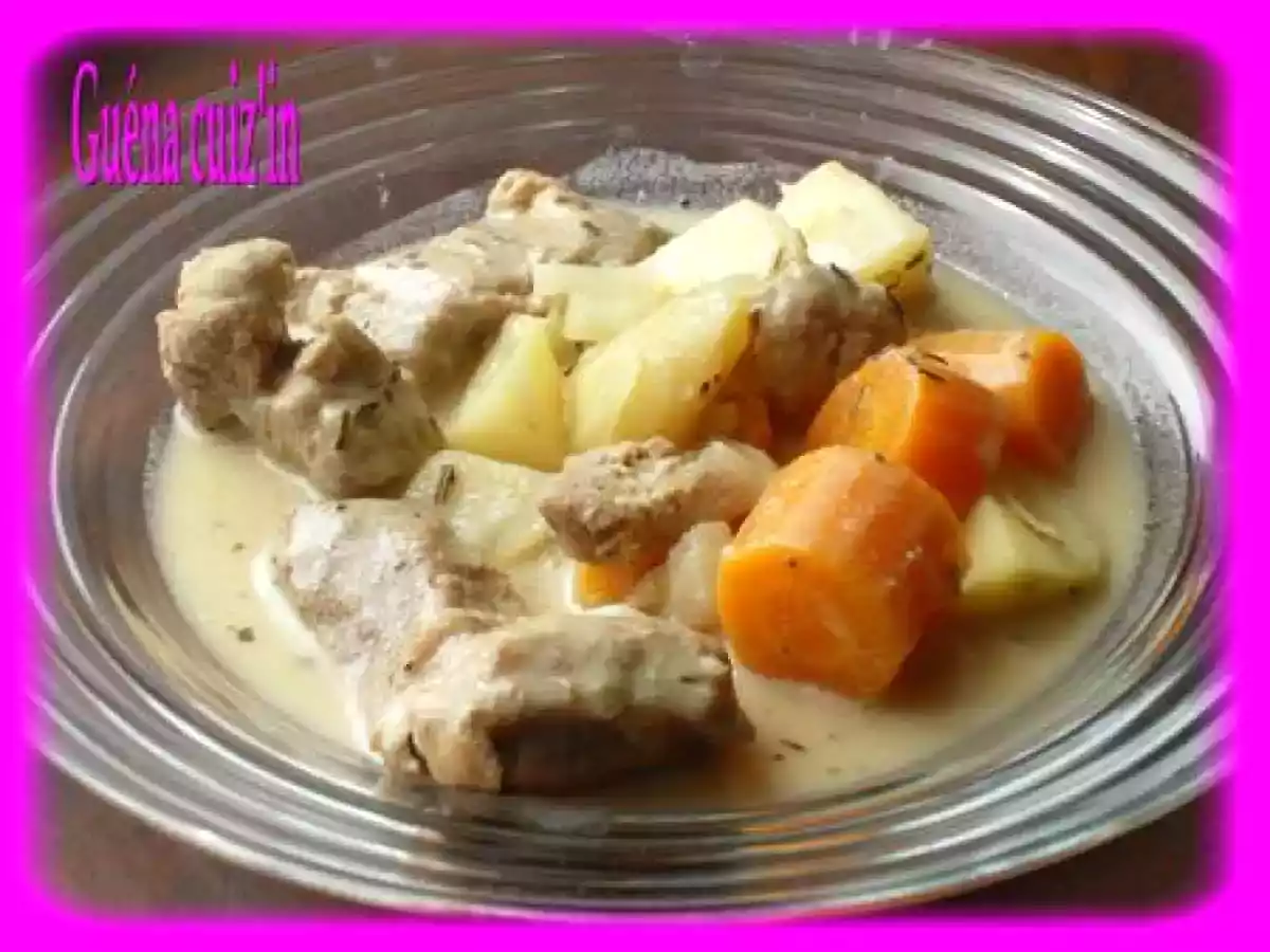 Mijoté de porc sauce blanche
