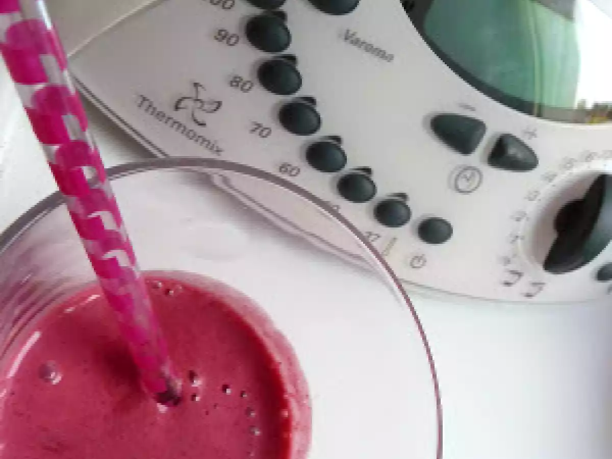 Milk shake aux framboises au Thermomix