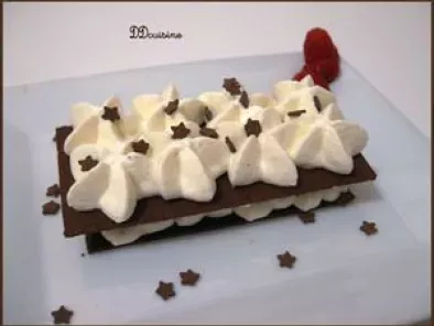 Mille-feuille croustillant chocolat - vanille de Mercotte