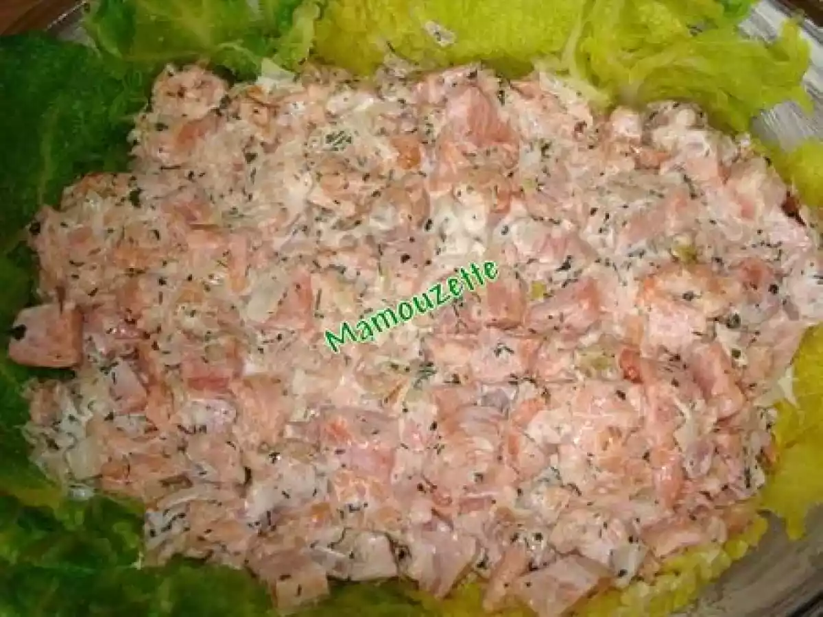 Mille-feuille de deux choux aux deux saumons - photo 7