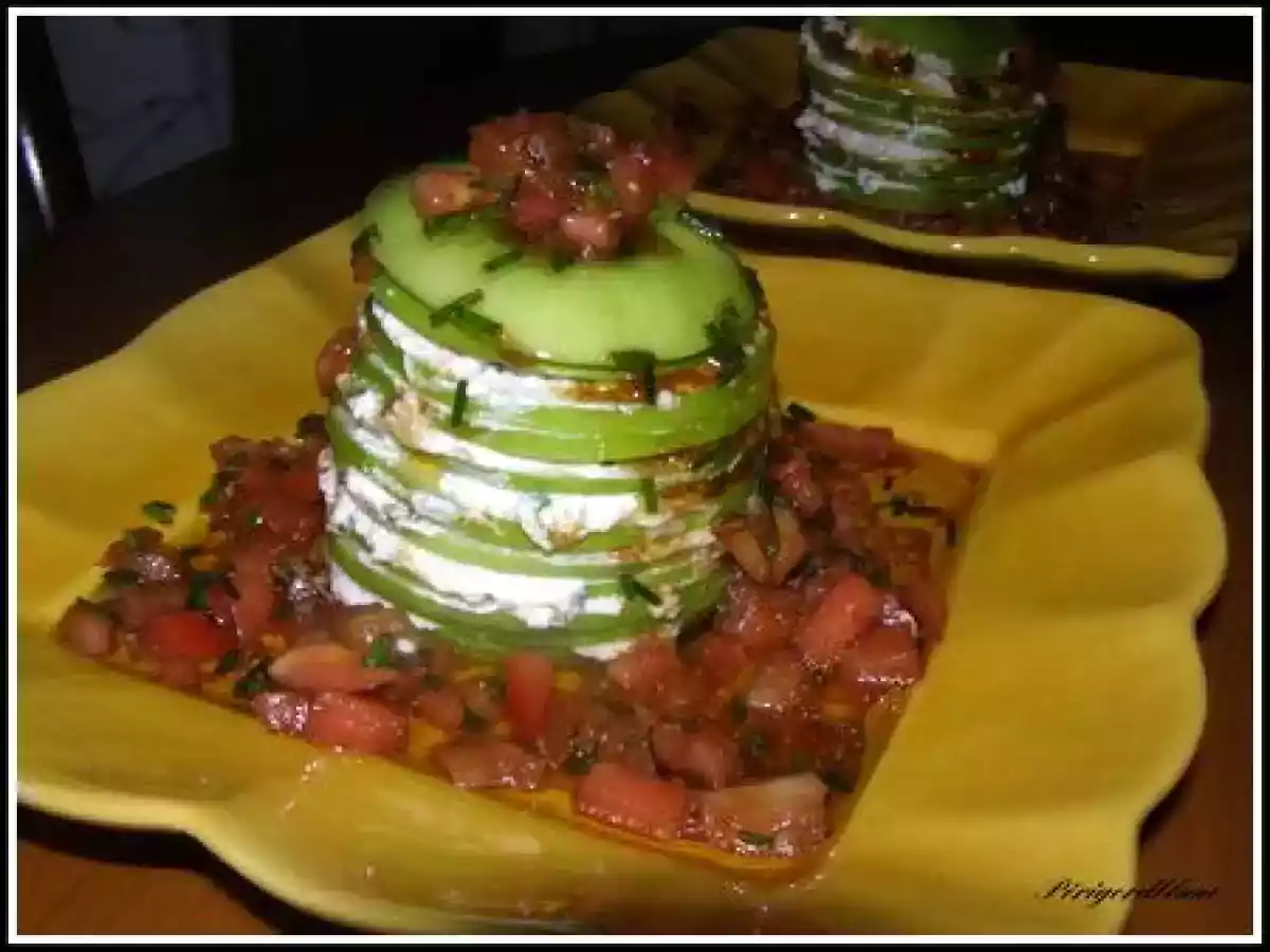 **** Mille feuille de pommes au fromage de chèvre **** - photo 2