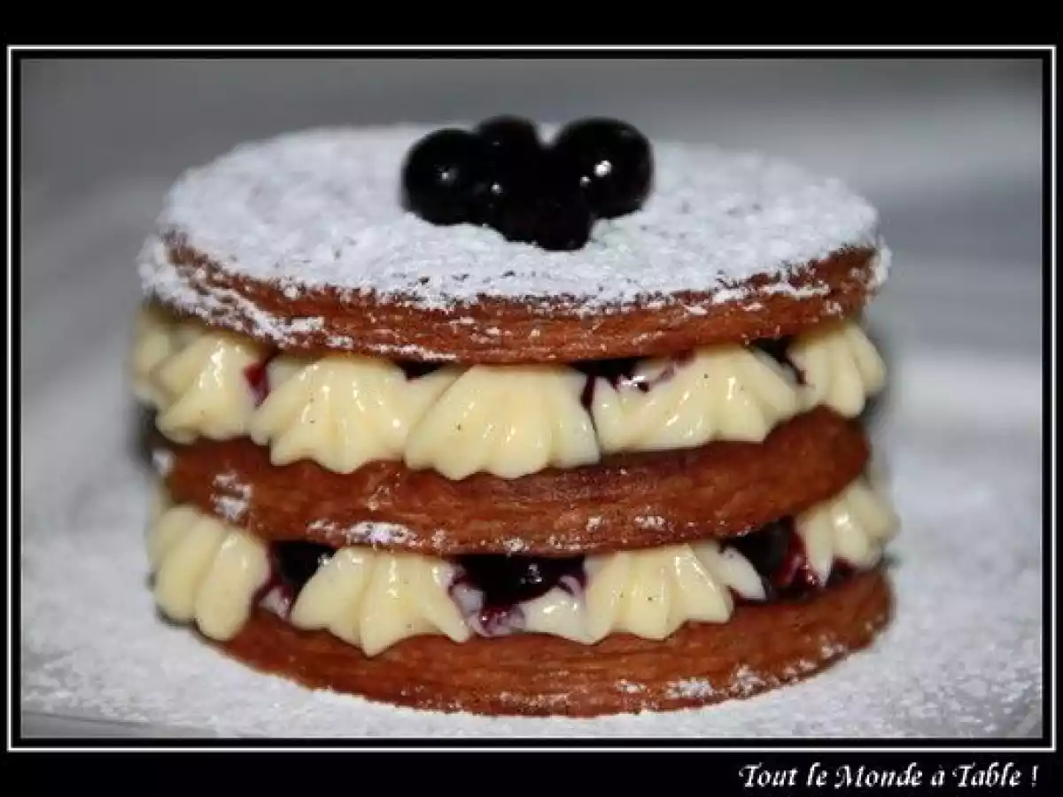 Mille-feuilles aux myrtilles