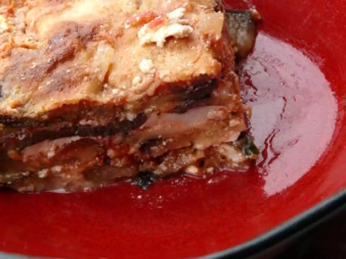 Mille-feuilles d'aubergines et courgettes