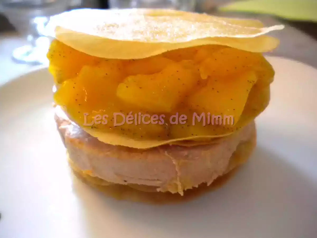 Mille-feuilles de foie gras à la mangue