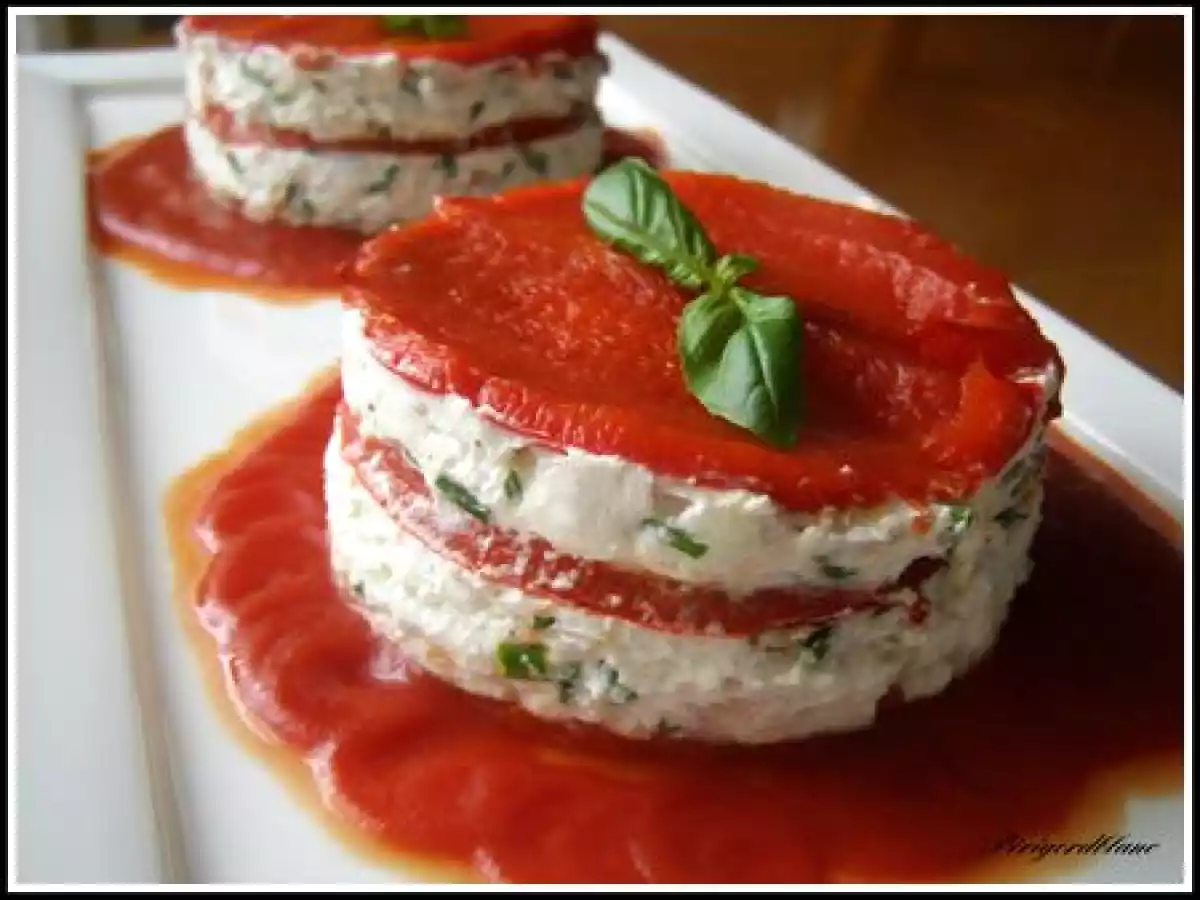 **** Mille - feuilles de poivrons au chèvre **** - photo 2