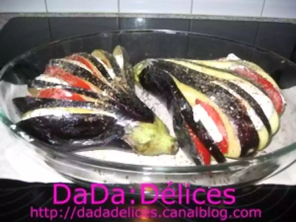 Millefeuille d'aubergine au fromage de chèvre - photo 2