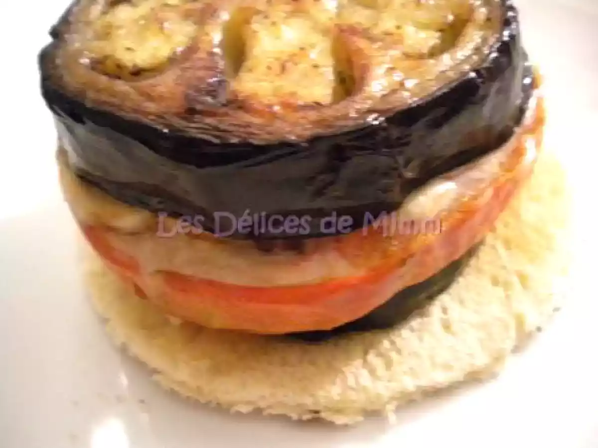 Millefeuille d'aubergine, tomate et mozzarella - photo 3