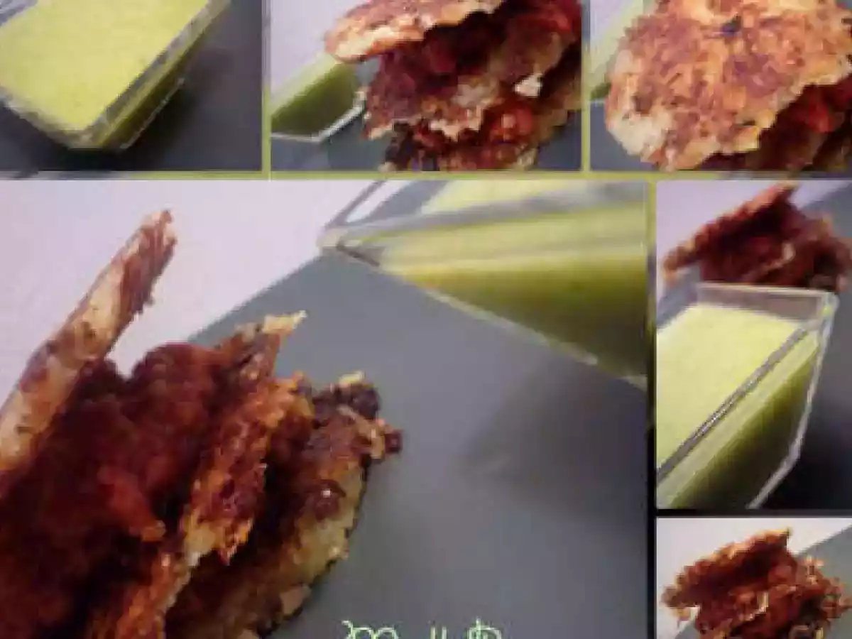 Millefeuille de pomme de terre et son velouté de courgette