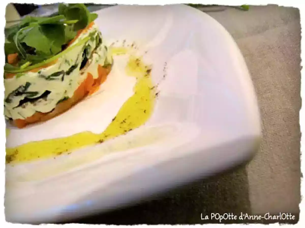 Millefeuille de SaumOn et Chantilly de CibOulette