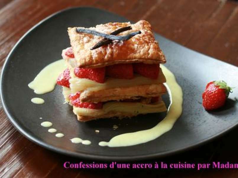 Millefeuille Fraises-rhubarbe