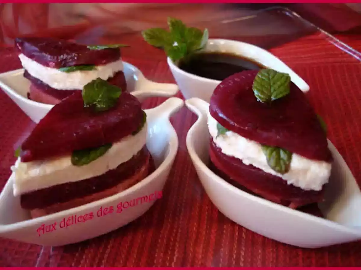 MILLEFEUILLES DE BETTERAVES A LA RICOTTA