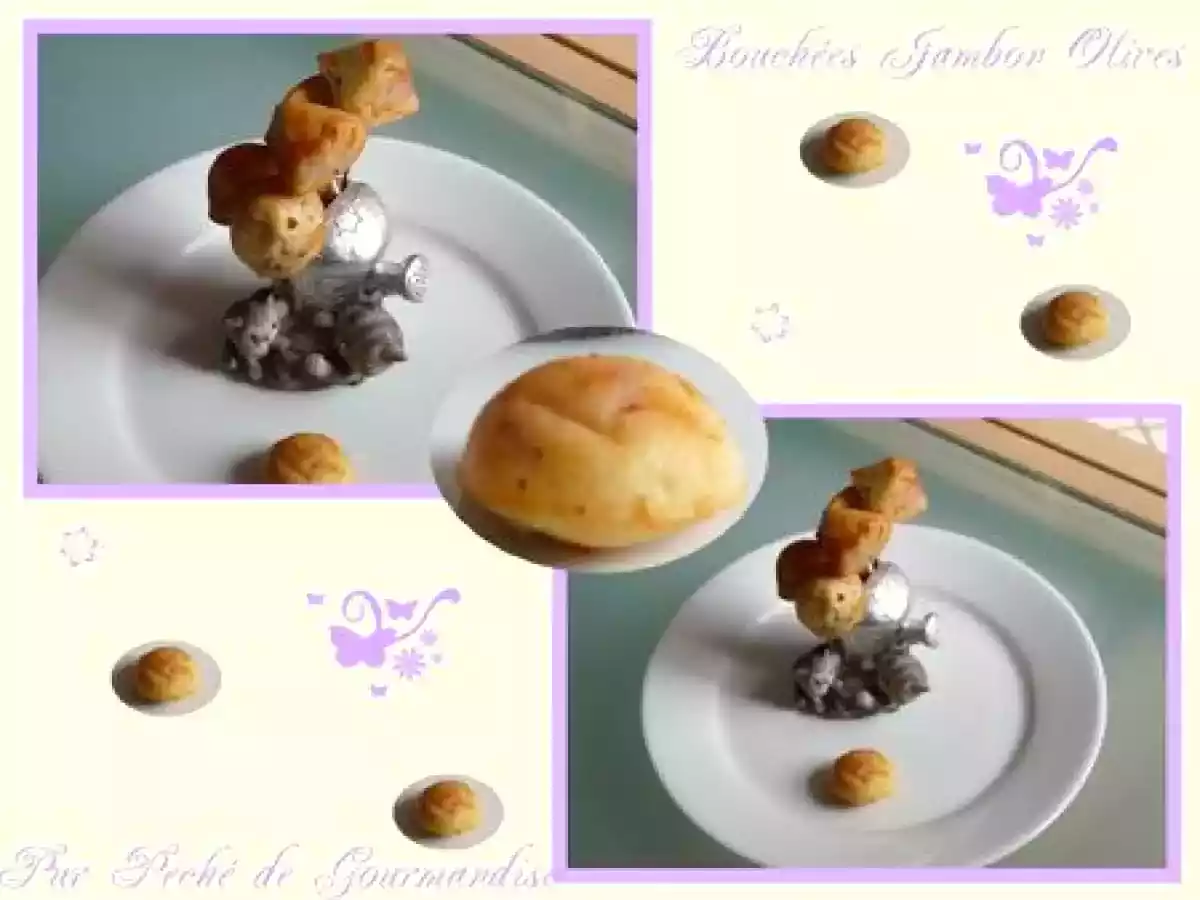 Mini bouchées au jambon et aux olives