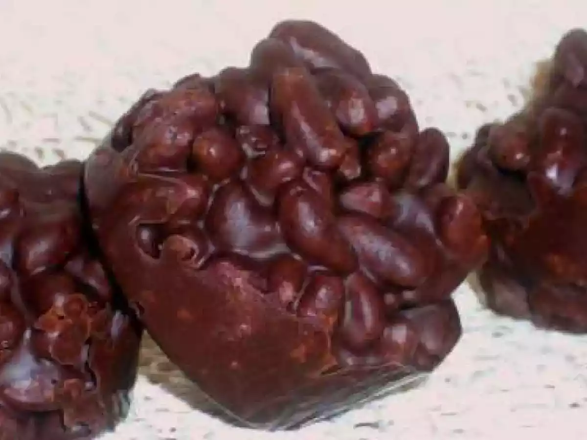 Mini-bouchées chocolat noir et riz soufflé