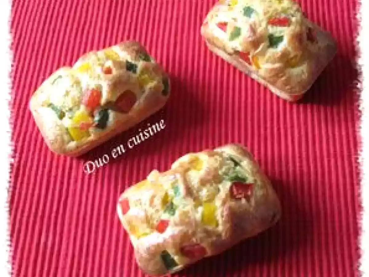 Mini-cakes aux 3 poivrons