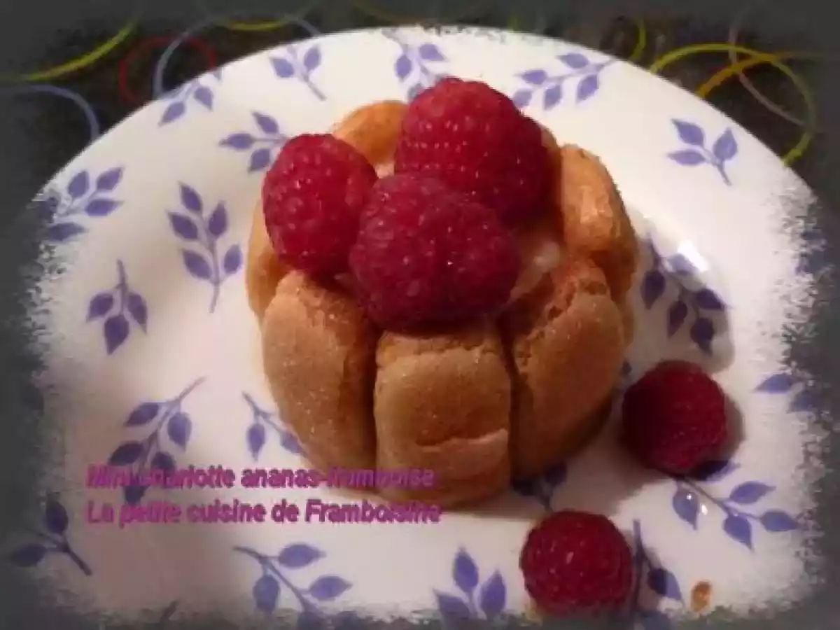 Mini charlotte ananas-framboise - photo 3