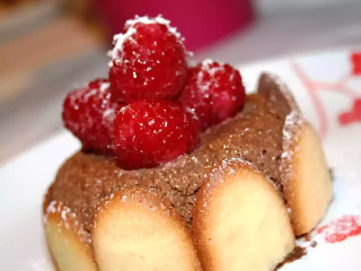 Mini-charlotte mousse au chocolat et framboises - photo 2
