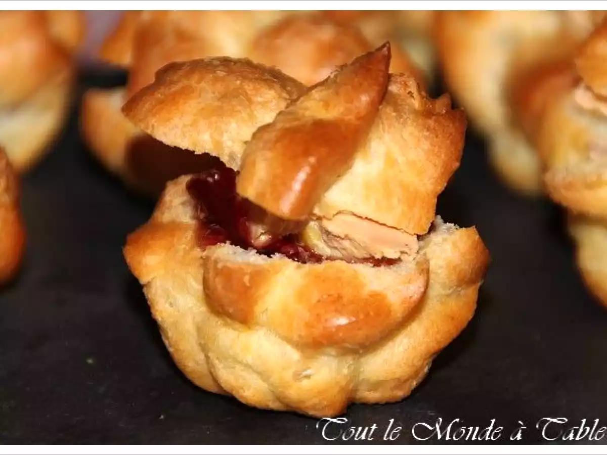 Mini choux farcis au foie gras et à la confiture de figue - photo 3