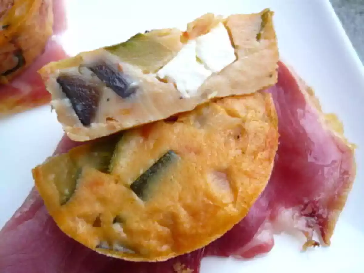 Mini clafoutis à la ratatouille et à la feta