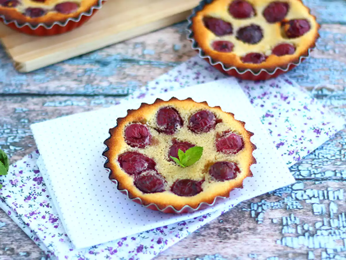 Mini clafoutis aux cerises, sans gluten