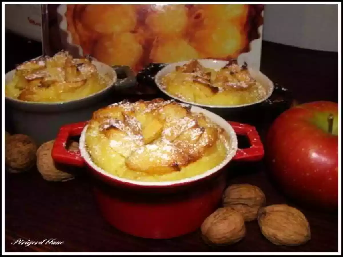 *** Mini clafoutis aux pommes en cocottes ***