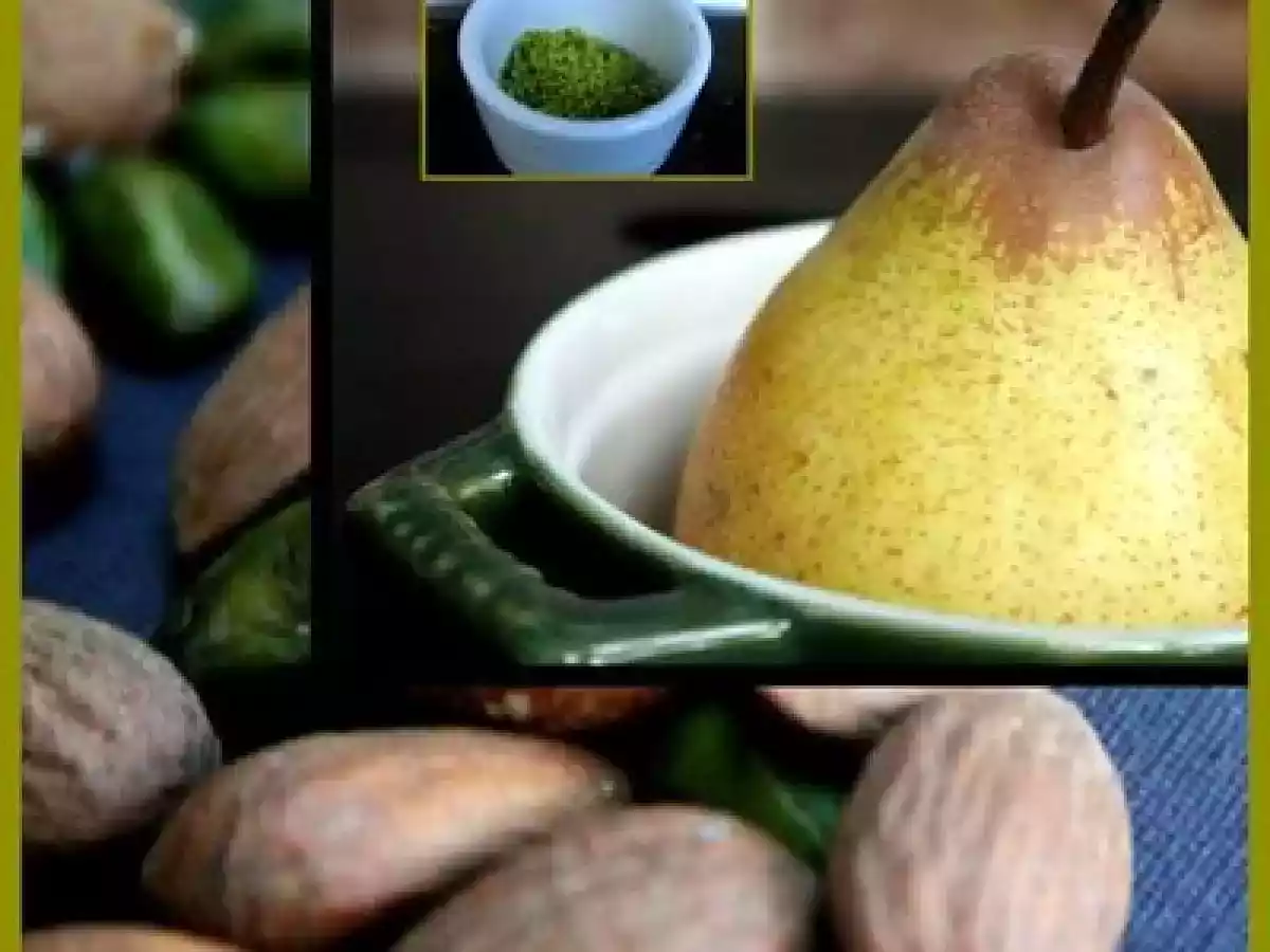 Mini cocottes de poire pochees epicee, sur lit d'amande et pistache ... - photo 4