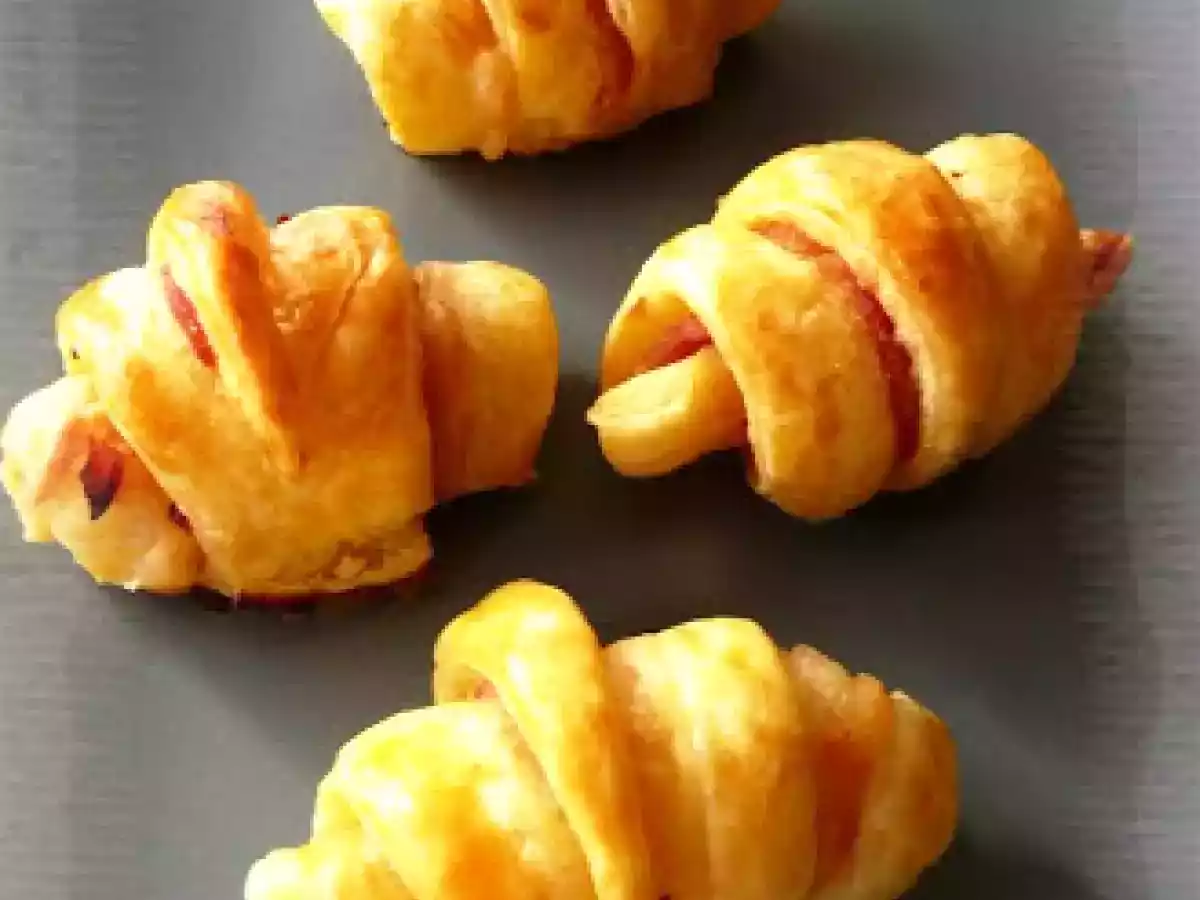 Mini-croissants Jambon et Gruyère