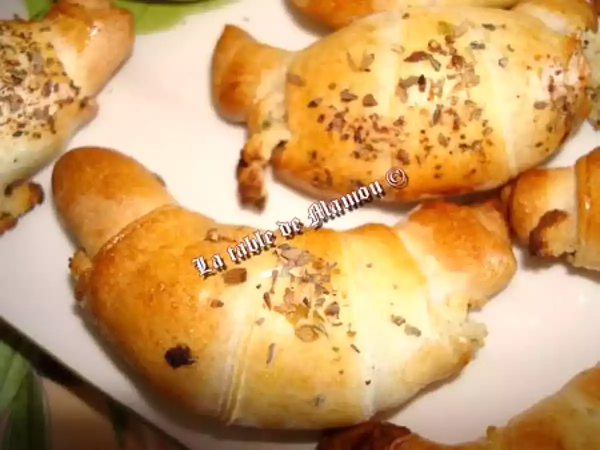 Mini croissants pâte à pizza
