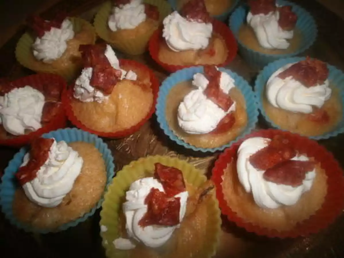 Mini Cupcakes Noix de Saint Jacques, crème au chorizo