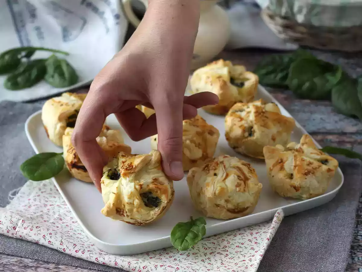 Mini feuilletés aux épinards et chèvre - photo 3
