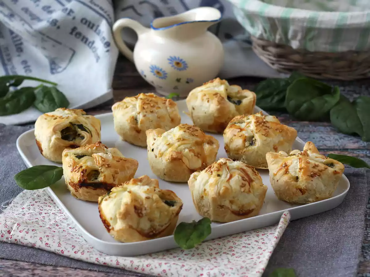 Mini feuilletés aux épinards et chèvre - photo 4