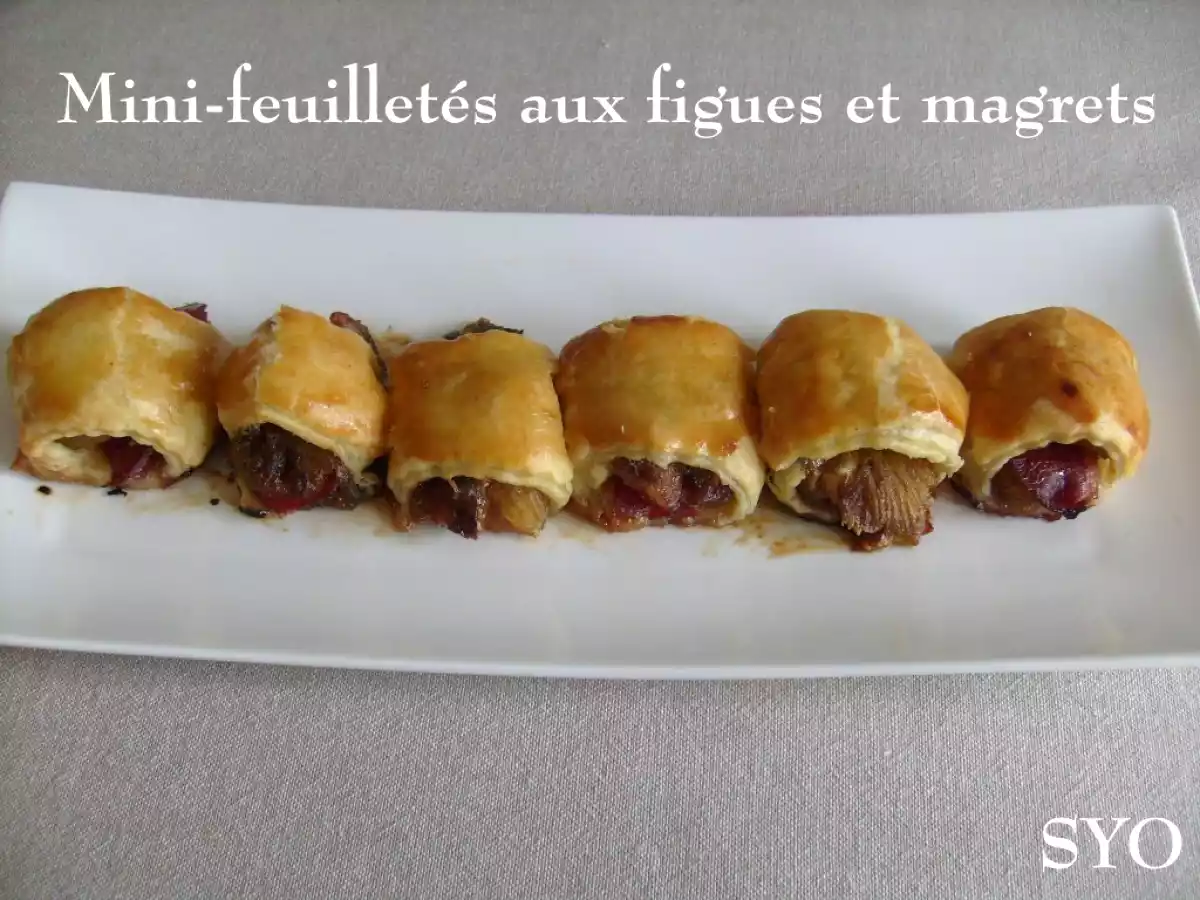 Mini-feuilletés aux figues et magrets de canard