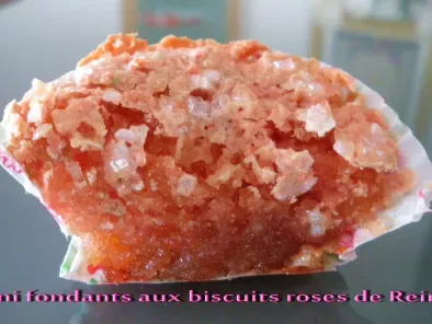 Mini fondants aux biscuits rose de Reims
